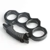 Finger Fiber Thickened Glass Tiger Black Fist Clasp Self-defense Iron Four Fingers with Rope for Self Defense Y1VM