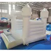 2.4x3m kommersiellt bröllop Vit Bouncy Castle Uppblåsbar Bouncer Luxury Toddler Mini Kids Moon Bounce House With Ball Pit