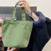 New Outdoor Bags For Picnic Candy Color Canvas Tote Bag Lunch Bag Food Fashion Portable Small Lunchbox Bag With Copper Buckle Y220524