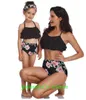 Neue Sport Eltern Kind Swiwear Badeanzug Bikini Anzug Split Kinder Frauen Mädchen Kinder sexy Yakuda flexible stilvolle Leopardenmuster Bikini Sets