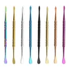 티타늄 도구 DAB 드라이 허브 기화기 PP 가방 화려한 Dabber Wax Remover Cleaning Gold/Silver/Rainbow/Blue/Rose Gold/Red Color 120mm Dh7400