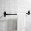 Towel Racks 60cm Holder Wall Mounted Single Bar Stainless Steel Rack Black Toilet Hanger For Family Or El