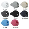 8 kleuren dames paardenstaart honkbal petten rommelige ball hoeden buiten golfsporten gewassen katoenen petten casual zomer zon vizier snapback hat m4186