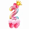 1PCS Crown grande de ouro para festas de aniversário Folas de balões Prince Prince Princess Baby Church