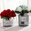 12 teste di fiori artificiali di rose, bouquet da sposa, decorazioni per feste a casa, flores artificiali, rami di rose di seta