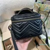 Fashion Womens Handbag Small Tote Bags Luxury Famous Marmont Shoulder Bag Crossbody Wallet 2022Newest Ladies Hand Cosmetic Bag Make Up Organ