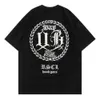 T-shirt Hip Men's Men's Letter Stampa magliette magliette estive Tops High Street Abbigliamento oversize o-collo di grandi dimensioni
