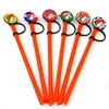 Custom Texas Style pattern soft silicone straw toppers accessories cover charms Reusable Splash Proof drinking dust plug decorative 8mm straw party supplies