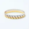 New Hexagonal Glossy Crystal women bracelet titanium steel bangles whole high quality not fade7500666