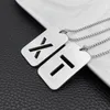 Pendant Necklaces Fashion Product Titanium Steel Square Hip Hop Personality English Alphabet Necklace Trend