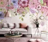 Fond d'écran 3D personnalisé Mural salon chambre décorative mural sticker peint peint frais américain fleur intérieur fonds d'écran