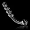 Vidro Cristal Vibrador Anal Beads Butt Plug G Spot Estimulação Masturbação Brinquedo Sexual T701301g7521505