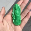 Colares pendentes naturais myanmar jade de guanyin colar de guanyin de guanyin esmeralda pingentes jadeite jóias homens pingentes de mulheres