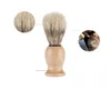 Barba de madeira escova bristles ferramenta de barbear homem macho escovas de barbear acessórios de quarto limpo home sn4539
