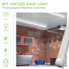 JESLED T8 intégré 5000K Tube LED lumières 4FT 40W lumière du jour blanc couvercle Transparent Tubes en forme de V magasin de lumière Garage bureau