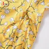 Summer Elegant Short Sleeve Chiffon Dres Floral Printing Vintage A-Line Bohemian Beach Midi Sundress 220518
