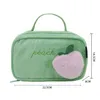 Cosmetic Bags & Cases Makeup Peach Cute Large-capacity Portable Bag PU Plush Wash Travel Storage BagCosmetic