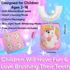 Ultra Sonic Silicone U Shape Tandborste för barn Smart Elektronisk automatisk USB -laddningsbar tandborste Barn IPX7 Vattentät Säker Använd tänder Renborsteverktyg