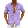 2022 Ny mode camisa maskulina shorts ärmskjorta män smal design formell avslappnad färg matchande manlig klänningskjorta storlek s-3xl l220704