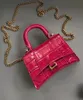Bag más nuevo de diseñador Mini Handbag Mini Hand Bagly Crocodile en relieve de cuero en relieve Nano cadena Crossbody Bolsas de hombro de la marca Mujeres Mehrere Farben Purs O9qy#
