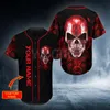 Tête Crâne Personnalisé Vous Nom Baseball Jersey Chemise Amour Cadeau 3D Imprimé Hommes Casual s hip hop Tops 220712