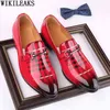 Patent Leather Dress Shoes for Men Loafers Oxd Office Formal Slip on Business Suit Wedding220513