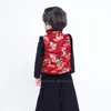 Etniska klädpojkar retro mode hanfu väst kinesisk stil broderi tang kostym barn traditionella orientaliska år varm söt midja