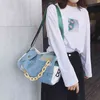 Denim duffel bags Women Large Capacity Travel Bag Designer Women Luxury Jeans Gym Tote Bag Weekend bags 220626