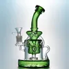 Venta al por mayor Big Round Base Tornado Recycler Hookahs Dab Rigs Tuberías de agua con un tazón de 14 mm Klein Recycler Bongs Plataforma petrolera Fumar Waterpipe WP308