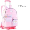 School Bags Trolley Backpack Bag For Girls Kids Rolling Wheeled With Wheels Bookbag