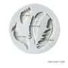 Feather Sugar Buttons Silicone Mold Fondant Cake Decorating Tools Chocolate Gumpaste K136 220701
