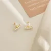 Dangle & Chandelier European And American Celebrities' Temperament Back Hanging Pearl Earrings For Woman Korean Fashion Jewelry Wedding