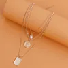 Hänge halsband Imitation Pearl Coin Pendants for Women Gold Color Clavicle Chain Layed Halsband Kvinna 2022 Fashion Jewelry