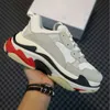 Triple S Casual Buty Designer Platforme Sneakers Men Kobiety 17fw Paris Chaussures Vintage Dad Shoe White Black Creams Yellow Red Mens Trendy