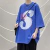 メンズTシャツ夏の手紙印刷された男性と女性バギーティーファッション韓国ストリートショートスリーブ服