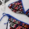 Nuovo designer Ultimo bagnante di lusso da bagno Women Stampa di bikini sexy diviso su costume da bagno a due pezzi Biquini estiva