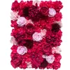 Flores decorativas grinaldas de seda rosa vermelha painel de parede artificial de flor romântica pano de fundo pano de fundo de fundo doméstico decordecorativo