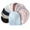 Beanie/Skull Caps för 10 Colorways Fur Lurex Woman Winter Hat Solid Color Autumn Beanies Matched Warm Soft Bonnet Skullies Gift Delm22