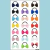 Pony Tails Holder Hair Jewelry 20 Colors Kids Girls Hairbands Clips Blank Claws Barrette Solid Children Little Accessories Drop Delivery 202