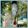 Pendants Arts Crafts Cadeaux Home Garden Wood Wind Chime 27 Tube Sier Bell Metal Mti Antirust Outdoor D DH34C