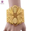 9 styles de luxe indien grand bracelet large 24k gold fleur de fleur de fleur pour femmes africain dubaï bijoux de mariage arabe cadeaux