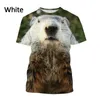 T-shirts pour hommes Animal Groundhog T-shirt imprimé Marmota Mode décontractée à manches courtes 3D Harajuku Streetwear Top