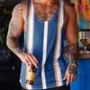 Canotta da uomo casual stampata Canotta Sunmer Fashion Bodybuilding Gym Vest senza maniche Sportwear Beach Hawaiian Holiday Man Tank 220527