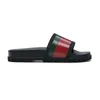 2022 men women slippers black Floral flats slides Classic leather rubber Platform Flip Flops anti-slip Bottoms Beach Sandals Loafers