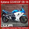 Feedings para Suzuki Katana GSX-650F GSXF650 GSXF-650 GSX650F Branco Azul 2008 2009 2009 2010 2012 2013 2014 Bodywork 120NO.66 GSX 650F GSXF 650 08 09 10 11 12 13 Corpo