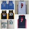 NCAA Indiana State Sycamores College Larry Bird Jerseys 33 7 University Springs Valley Basketball US 1992 Dream Team One High School Navy Blue White Black Stitched