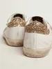 High Top Dirty Shoes Designer Luxe Italiaanse vintage handgemaakte old school sneakers met gouden gelamineerde lederen ster en gouden pailletten hieltag