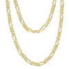 14k Gold Plated Chains Necklace 7mm car flower mother and son