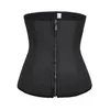 Women Waist Trainer Corset Neoprene Fabric Trimmer Sauna Sweat Sports Girdle Belt Body Shaper Belly Tummy Shapewears Hook + Zipper Closure