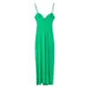 Molan Green Woman Sexy Slip Dress Slishing Elegant без рукавов спины на молнии Женская мода Вестидо 220613